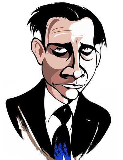 Sir Lennox Berkeley - caricature by Neale Osborne